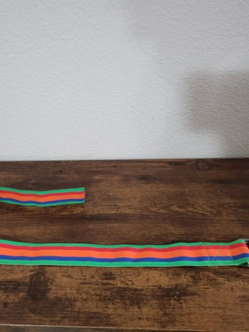 J.Crew Striped Grosgrain Ribbon D-Ring Belt Green Red Orange Blue Preppy